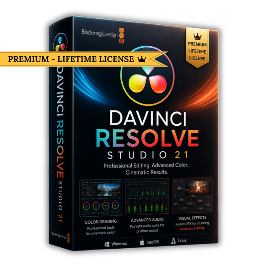 DaVinci Resolve Studio 21 - Lifetime License for Windows & macOS (Instant Download)
