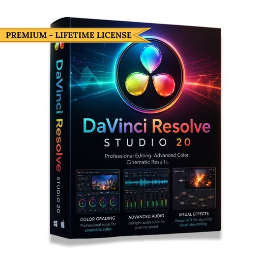 DaVinci Resolve Studio v20 Lifetime License (Instant Download)